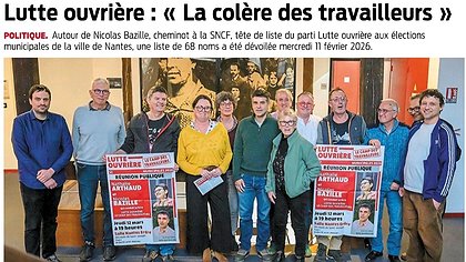 Illustration Nicolas Bazille conduit la liste Lutte ouvrière