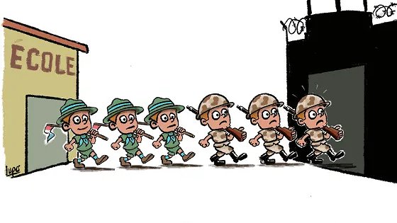 Illustration - Bambins en uniforme : bientôt enrégimenter toute la jeunesse...