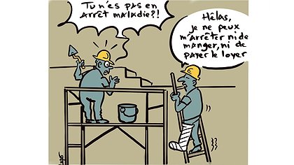 Illustration En maladie, maintien des salaires !