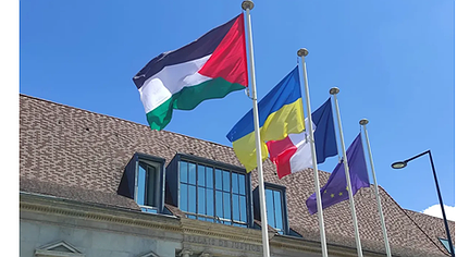 Illustration Drapeau palestinien à la Mairie de Besançon : manoeuvres politiciennes abjectes