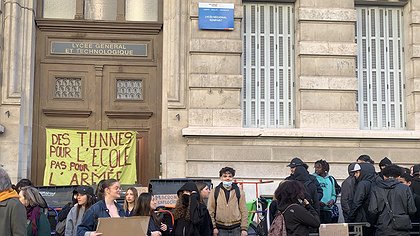 Illustration La mobilisation des lycéens et enseignants au Lycée Baldaccini (le Rempart)