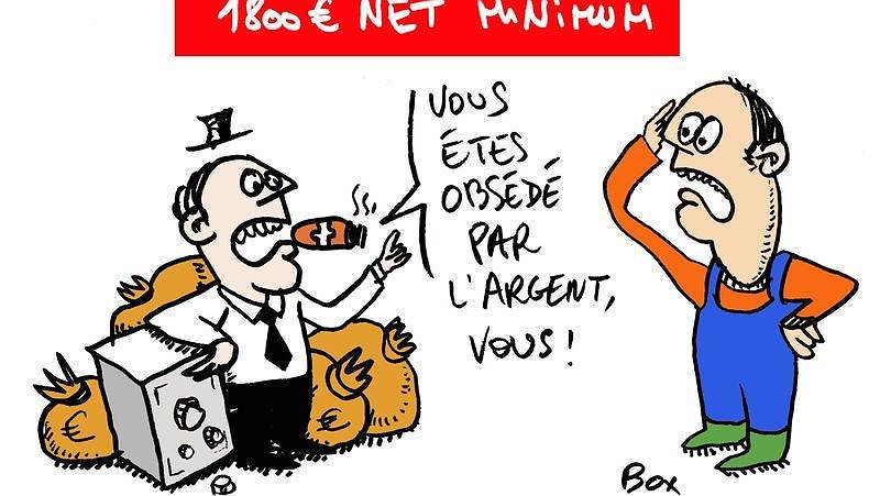 Illustration - 1 800 euros net,  c’est un minimum