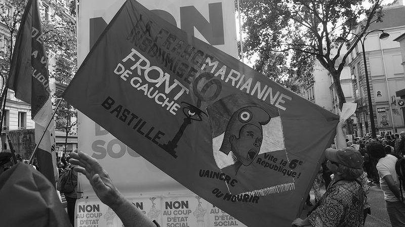 Illustration - dans la rue pour préparer les élections