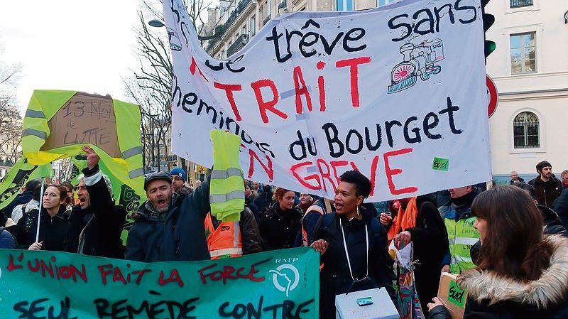 Illustration - le moral est dans le camp des grévistes !