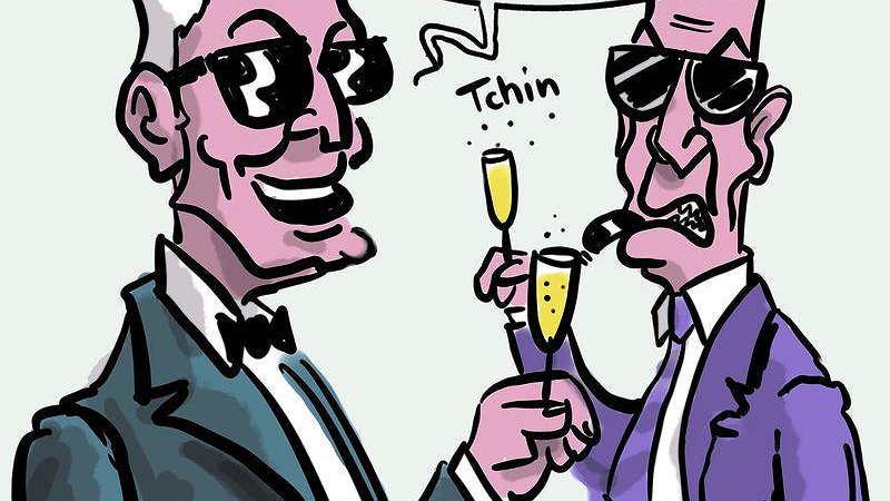 Illustration - course au vaccin et aux profits