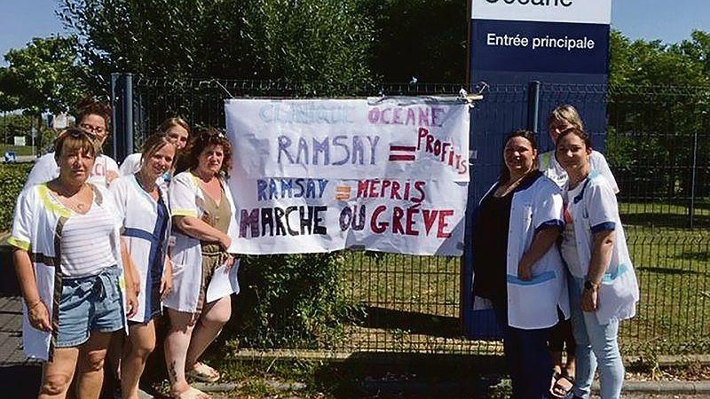 Illustration - le groupe Ramsay récolte une grève à 100 %