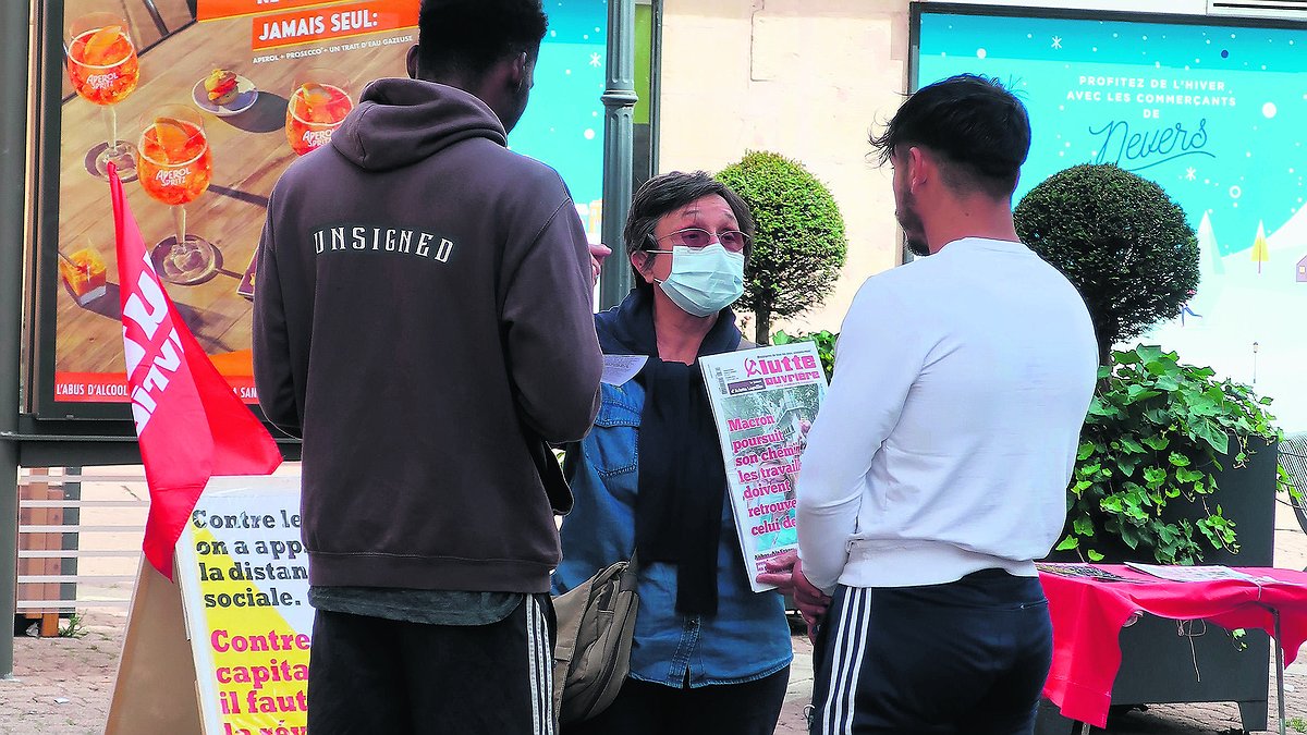 Illustration - les militants de Lutte ouvrière à la rencontre des travailleurs