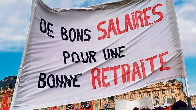 Illustration - pour les retraites et les salaires