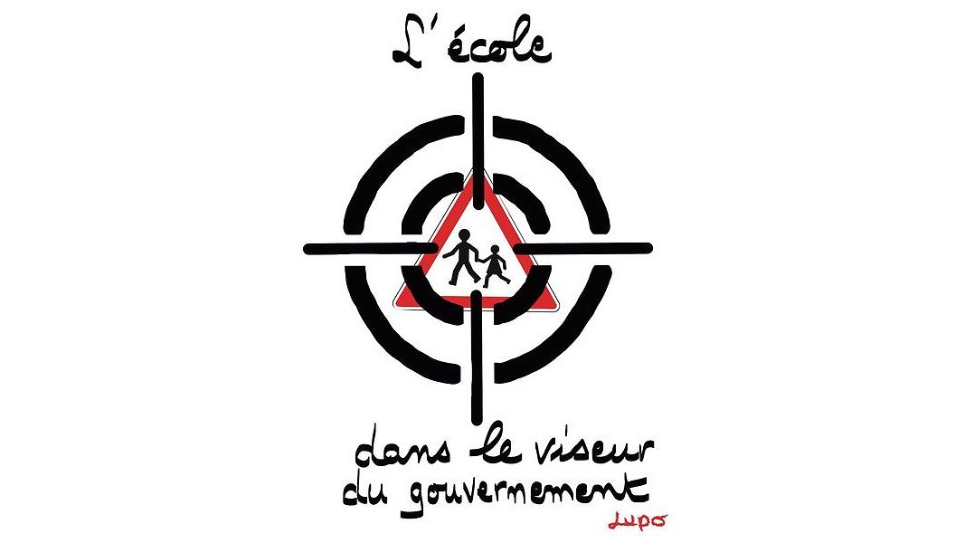 Illustration - enseignants et lycéens dans le viseur