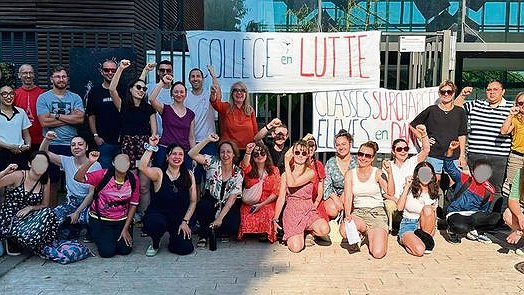 Illustration - en grève contre les classes surchargées