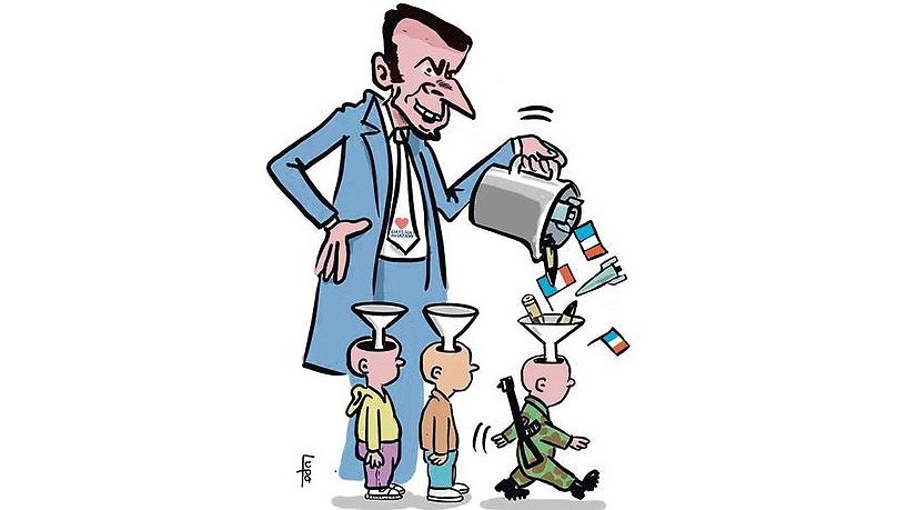 Illustration - en avant pour le bourrage de crâne