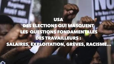 Illustration USA, des élections qui masquent des questions fondamentales pour les travailleurs :