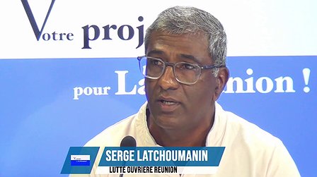 Illustration Serge Latchoumanin porte-parole de Lutte ouvrière à La Réunion