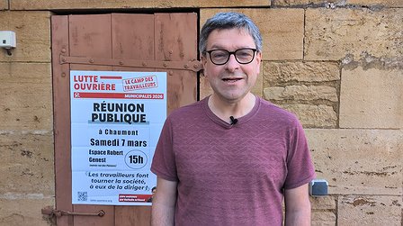 Illustration Sylvain Demay, tête de liste Lutte ouvrière - Le camp des travailleurs