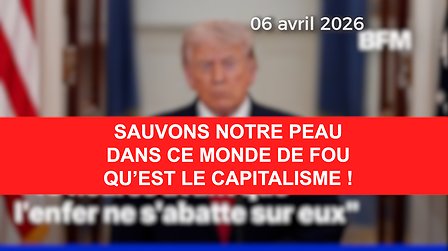 Illustration Sauvons notre peau dans ce monde de fou qu'est le capitalisme !