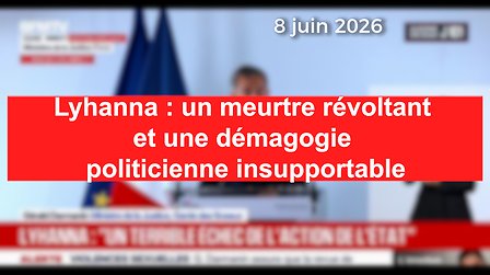 Illustration Lyhanna : un meurtre révoltant et une démagogie politicienne insupportable