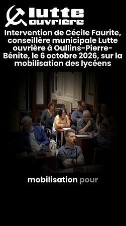 Illustration Intervention de Cécile Faurite en soutien aux lycéens mobilisés